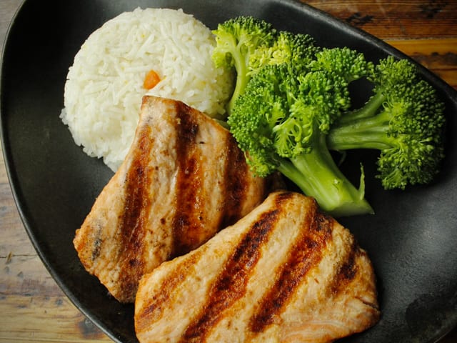Grilled Salmon Entrée.