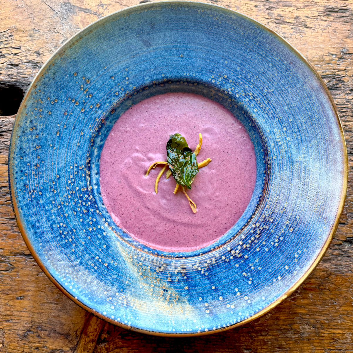 Chilled Mexicali Blueberry & Jalapeño Bisque.