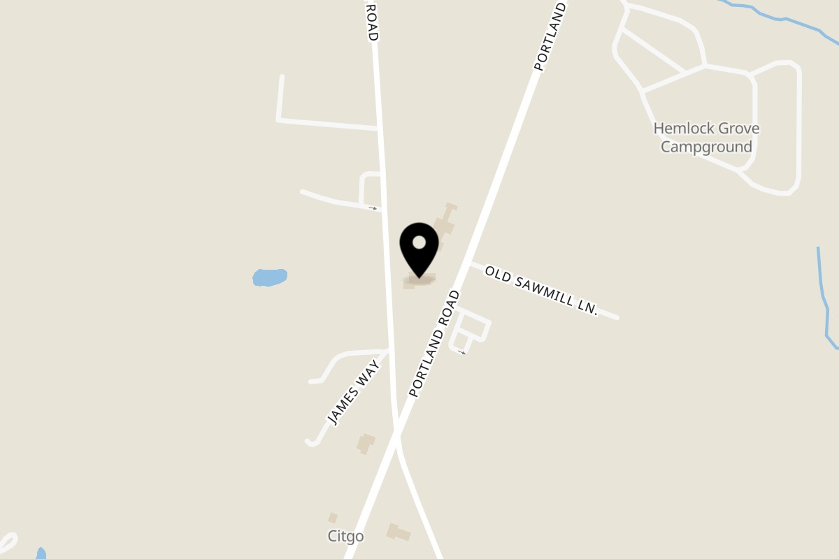 Map showing the location of Bandaloop on 1200 Portland Road in Arundel